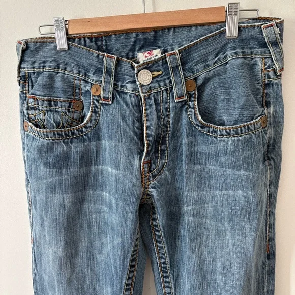 TRUE RELIGION Vintage Low-Rise Boot Cut Jeans Size 31 Archive Y2K Vintage - Picture 5 of 14